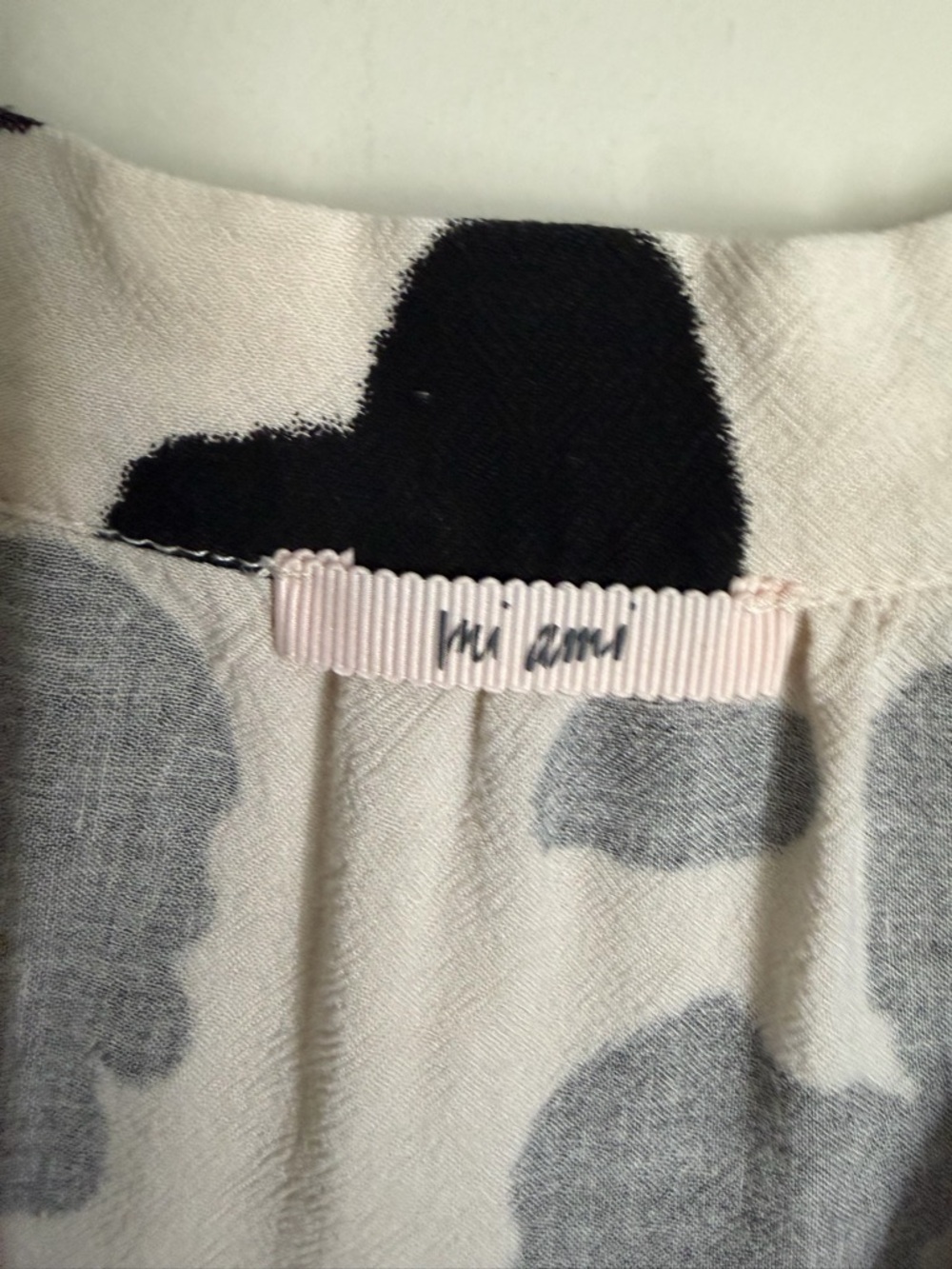 Mi ami Black and White Cow Print Ruffle Tank Top linen rayon S boho western boho - Picture 5 of 5